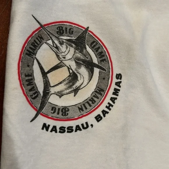 NWT Del Sol Color Changing Nassau, Bahamas White Tee The Mighty Marlin Men’s Med - Picture 4 of 12